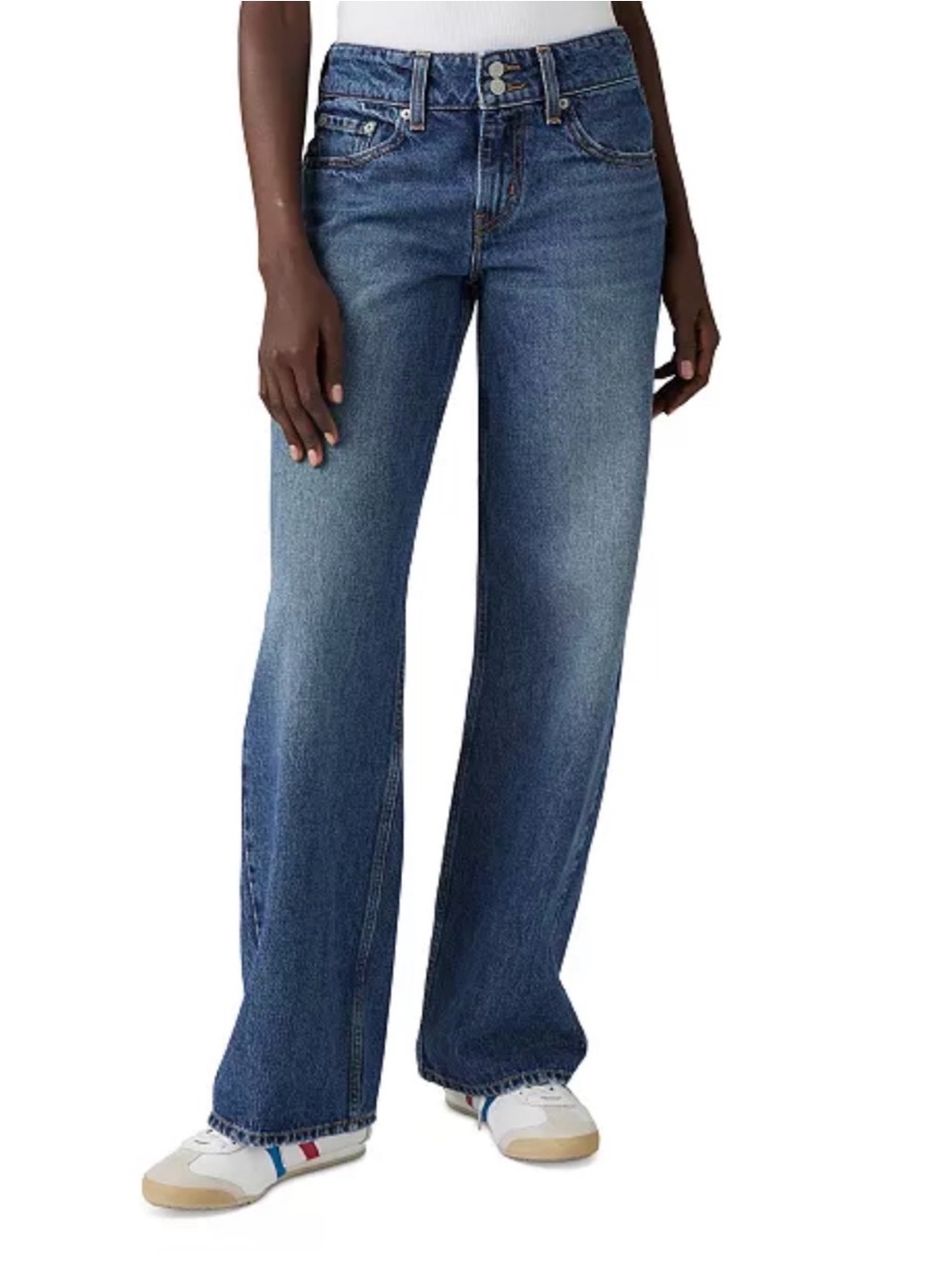 LEVIS Women's Super-Low Double-Button Relaxed-Fit Denim Jeans